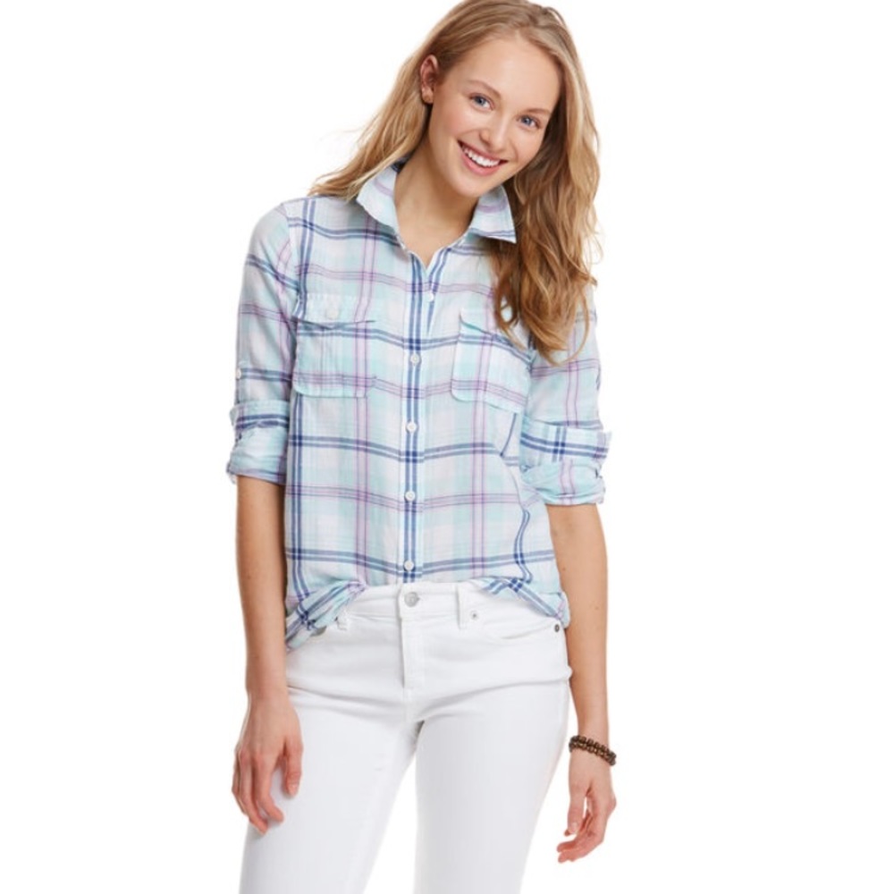 Vineyard Vines warf plaid button down